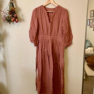 Curator SF Cotton Striped Dress in Pink (XS/S)
